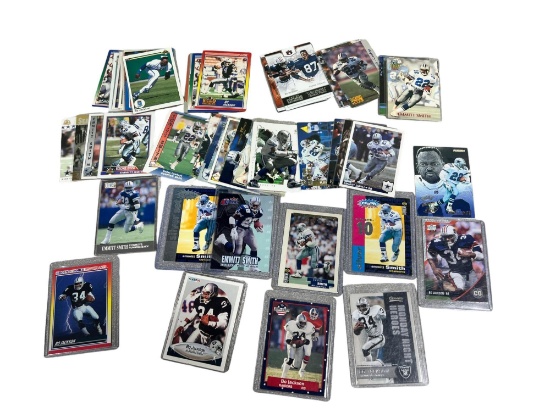 Football Cards lot of 50 cards of Bo Jackson, Emmitt Smith