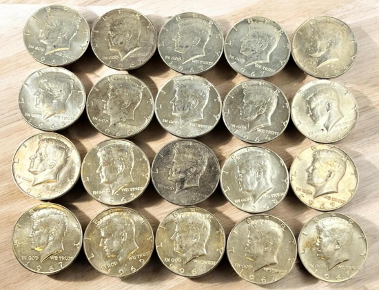 20- 40% Silver Kennedy Half Dollars