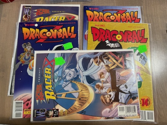 Dragon Ball Z, Speed Racer Comics lot of 5.
