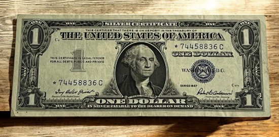 1957 One Dollar Star Note Silver Certificate