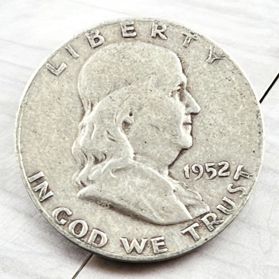1952-S Franklin Half Dollar, 90% Silver