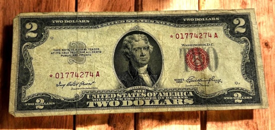 1953 Red Seal $2.00 Star Note
