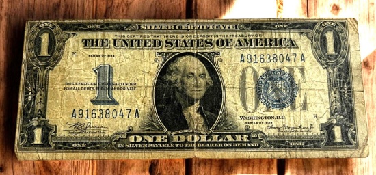 1934 Funnyback $1.00 Silver Certificate
