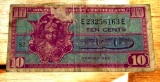 Series 521 10 cents Military Payment Certificate