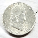 1948-D Franklin Half Dollar, 90% Silver