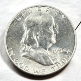 1954-S Franklin Half Dollar, 90% silver