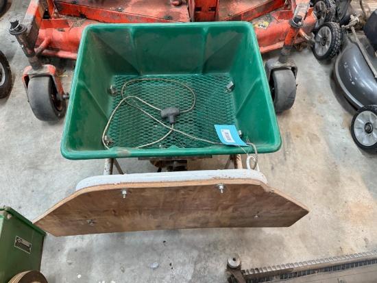 Lesco Broadcast Seeder- cart mounted, manually operated