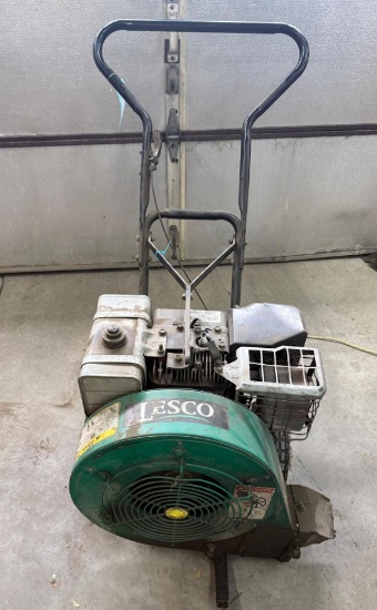 Lesco 8 HP Walk Behind Leaf Blower, Briggs & Stratton engine, pneumatic wheels