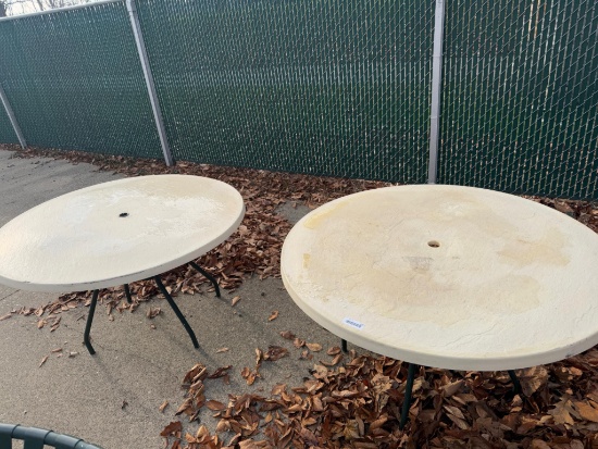 2- Round Fiberglass Table 48", sells times the money