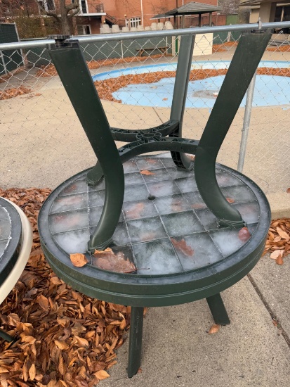 2- Patio Tables, 42" plastic