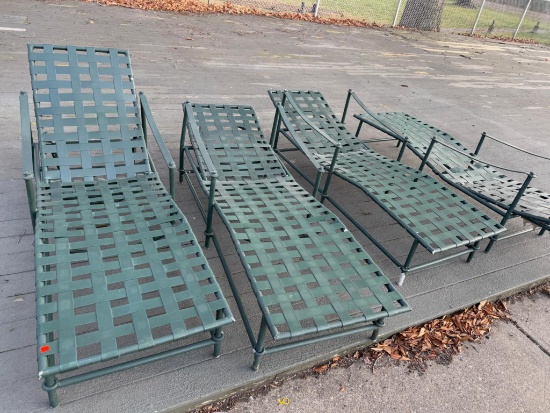 4- Chaise Lounge Poolside Aluminum frame, sells times the money