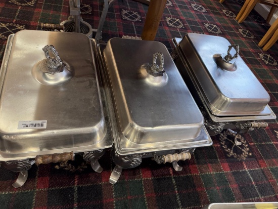 3- Stainless Steel Chafing Dishes, sells times the money