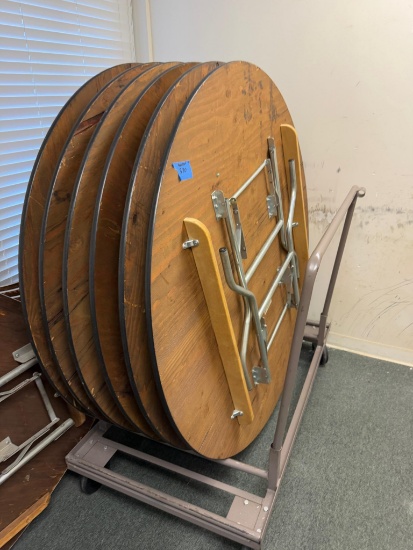 6- 60 inch wooden banquet tables, PLUS THE CART, SELLS TIMES THE MONEY