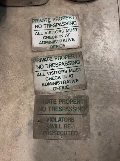 3- Metal Golf Course Signs