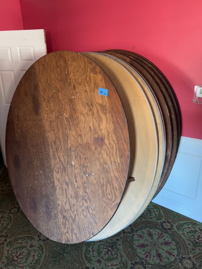 9- 72 inch wooden banquet tables, NO CHAIRS INCLUDED, SELLS TIMES THE MONEY