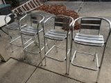 4- Bar Height Aluminum Stools, 30 inches to seat, sells times the money
