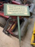 Plastic Golf Course Sign on post