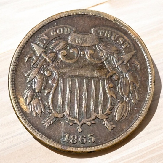 1865 US 2 Cent Piece