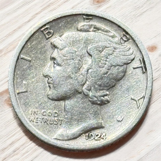 1924-S Mercury Dime, 90% silver