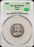 1893 Isabella Commemorative Quarter, ONE YEAR TYPE COIN, LOW MINTAGE, in CAC UNC Details holder