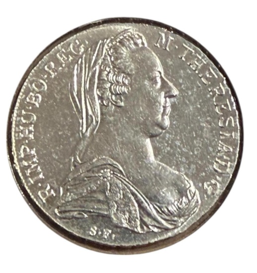 1780 Austria Maria Theresa Silver 1 Thaler Coin