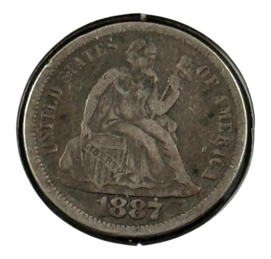 1887 Seated Liberty Dime