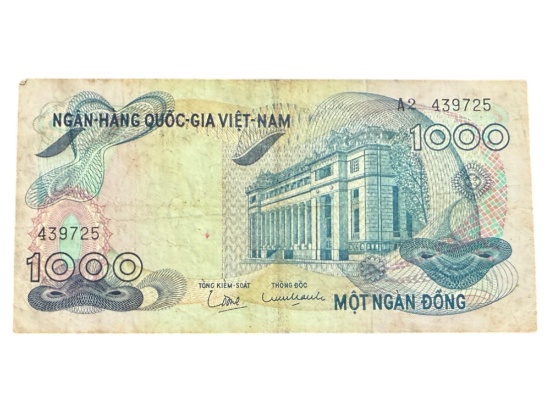 1971 South Vietnam 1000 Dong Banknote