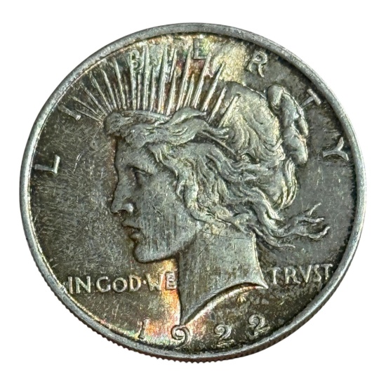 1922 Peace Silver Dollar, 90% Silver