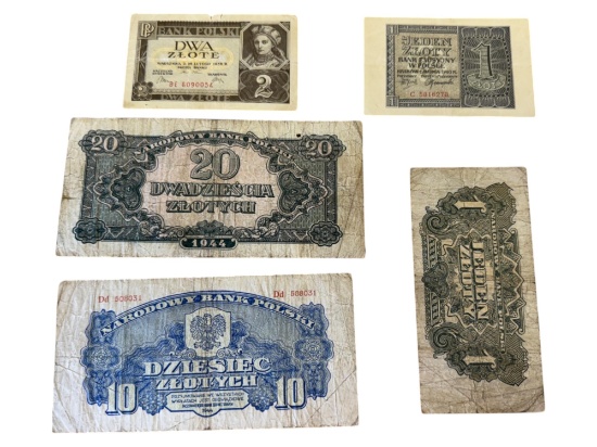 5- Vintage/ Antique Foreign Banknotes, sells times the money