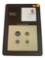 PAPUA NEW GUINEA, COINS SETS OF ALL NATIONS, W/ COINS AND STAMP, MADE BY FRANKLIN MINT
