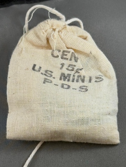 US Mint Souvenir Bag w/ 15- 1973 UNC US Cents, 5 each PDS