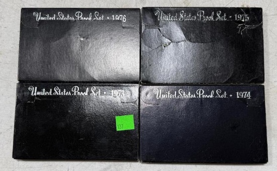 4- US Mint Proof Sets, 1973, 1974, 1975 and 1976 SELLS TIMES THE MONEY