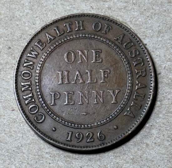 Austrailia 1926 One Half Penny