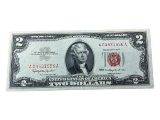 1963 Red Seal $2.00 US Banknote