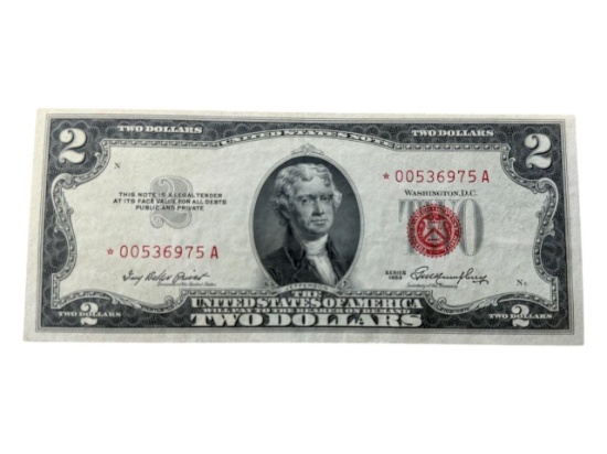 1953 Red Seal $2.00 Star Note