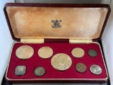 1966 Bahama Islands Coin set in case, some silver coins included