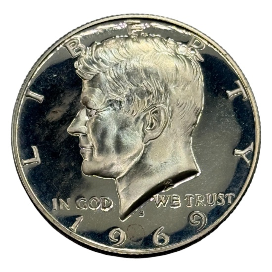 1969-S Proof Half Dollar, 40% Silver