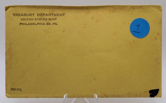 1961P SEALED US Mint Set w/ Franklin Half Dollar, SILVER Washington Quarter & SILVER Roosevelt Dime