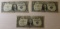 3- 1957 $1.00 Silver Certificates, sells times the money, includes 1957, 1957A, 1957B