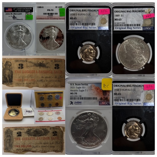 Morgan Dollars Vintage Proof sets Key Date & more