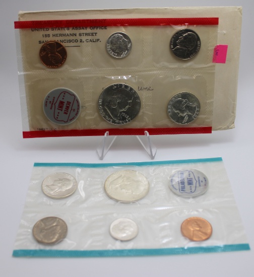 1963 P and D US Mint Proof Set, includes 6 SILVER Proof Coins