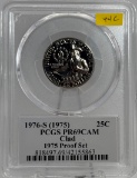1976-S (1975) Washnington BiCentennial Quarter in PCGS PR69DCAM Holder