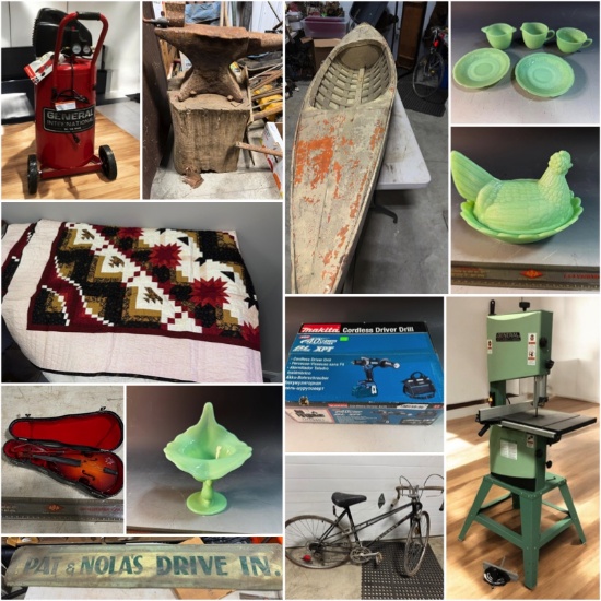 Tools, Antiques, Jadeite Glass, Barn finds & more