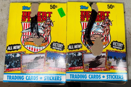 SHIPPING AVAILABLE- 2- Topps Desert Storm Victory Series Boxes Trading Card wax packs