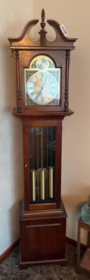 Howard Miller Tempest Fugit Grandfather Clock, approx 75 inches tall