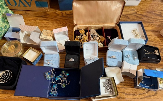 Jewelry - mostly Avon assorted costume and some cuff links