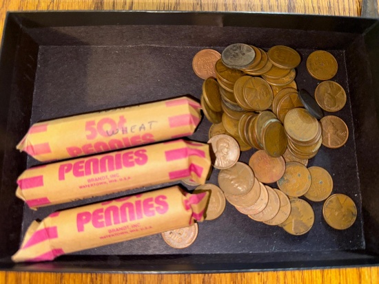 Approx 175 Wheat cents, various dates