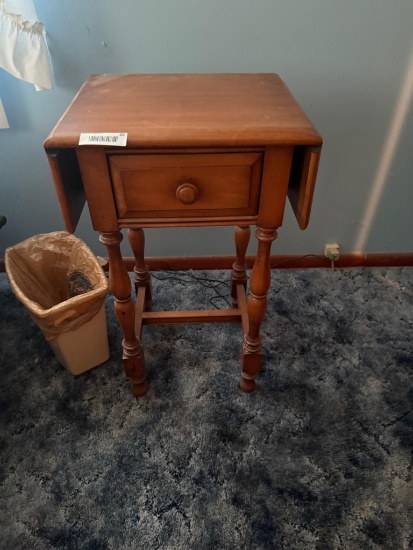 Night Stand Single Drawer Drop Leaf Dovetail Drawer 28" Height
