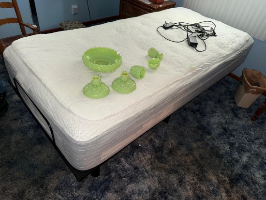 Twin Sized Bed Adjustable Frame, Mattress is not adjustable