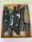 Knives with Sheaths lot of  7 many larger